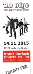 The Edge U2 Band im Kranz